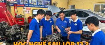 Học sinh 2K8 học nghề sửa chữa ô tô sau lớp 12 tại Trường Cao Đẳng Công Nghệ Kỹ Thuật Thanh Xuân